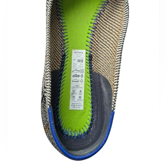 Rothy's Flats In Black/Beige/Bleu Size 9 - Picture 4 of 5